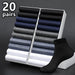 20 Pairs Mens Thin Ice Silk Mid Calf Socks Breathable