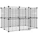 20-panel Pet Cage With Door Black 35x35 Cm Steel Tooabat