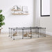 20-panel Pet Cage With Door Black 35x35 Cm Steel Tooabpn