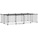 20-panel Pet Cage with Door Black 35x35 Cm Steel Tooabpp