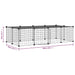 20-panel Pet Cage with Door Black 35x35 Cm Steel Tooabpp