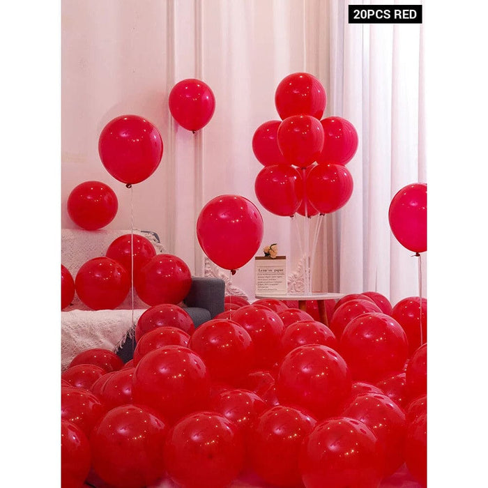 20 Red Pink and White Latex Balloons for Diy Engagement