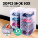 Goslash Picks Set of 20 Transparent Stackable Shoe Storage