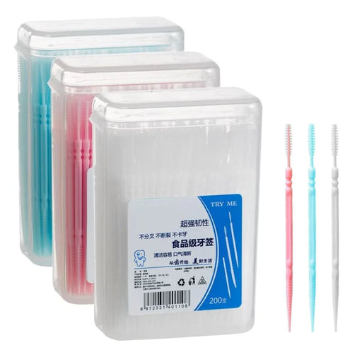 200 Piece Disposable Toothpick Set In Family Box Portable