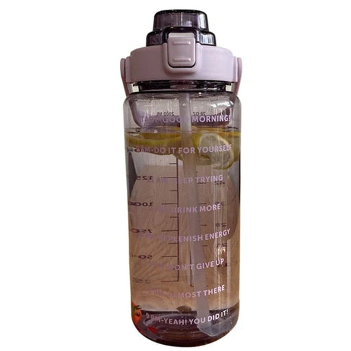 2000ml Large Capacity Plastic Straw Water Cup Sports Bottle