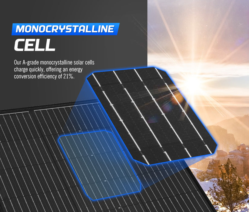 200W 12V Folding Solar Panel Kit Mono Caravan Camping Power Charge