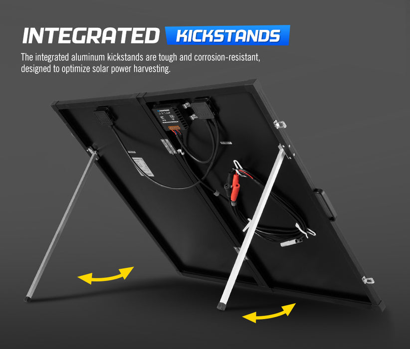 200W 12V Folding Solar Panel Kit Mono Caravan Camping Power Charge