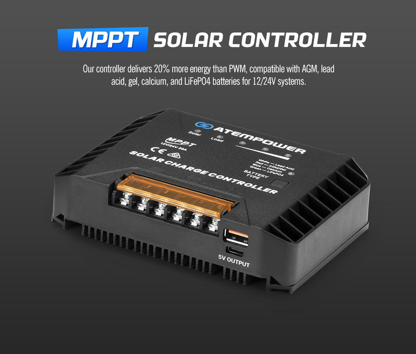 200W 12V Folding Solar Panel Kit Mono Caravan Camping Power Charge