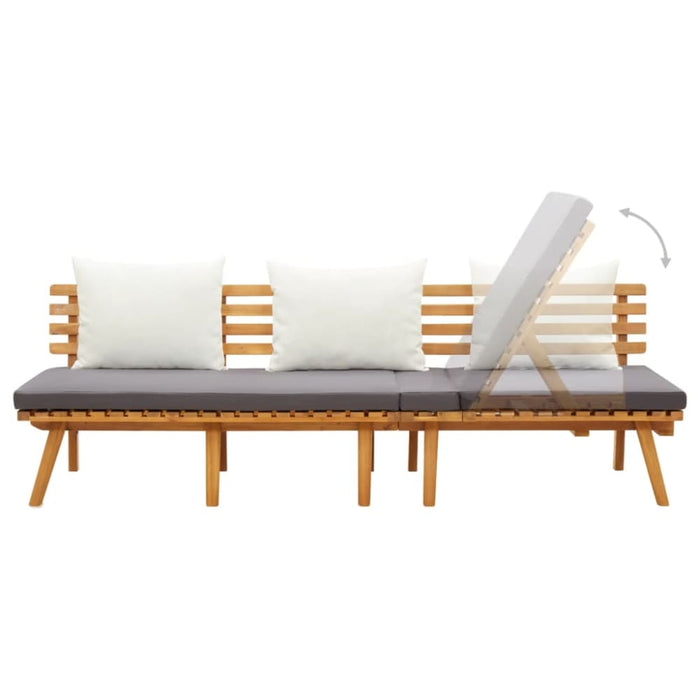 Day Bed 200x65 Cm Solid Acacia Wood Tolxlt