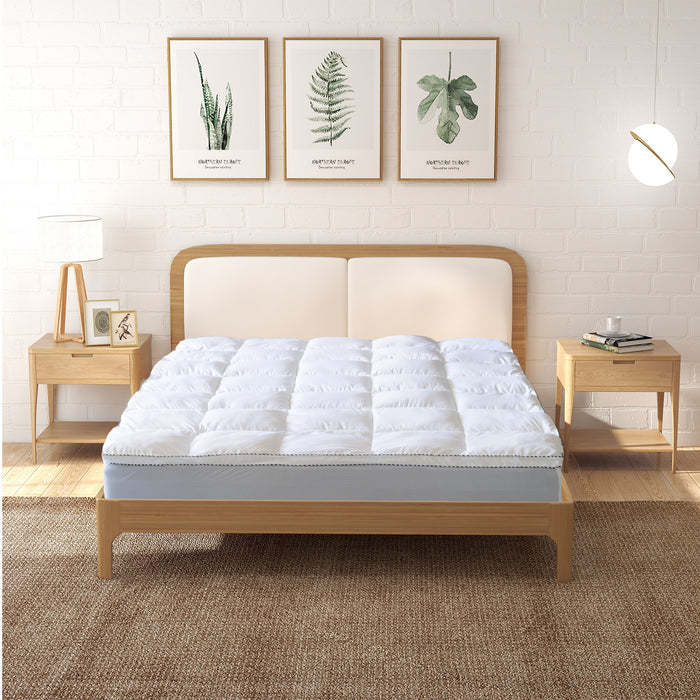 King Size Bamboo Topper - 5Cm Gusset - 1000Gsm