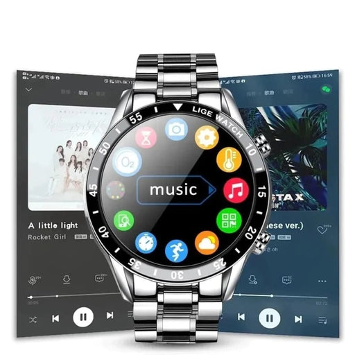 2024 Lige Smartwatch with Full Circle Touch Bluetooth