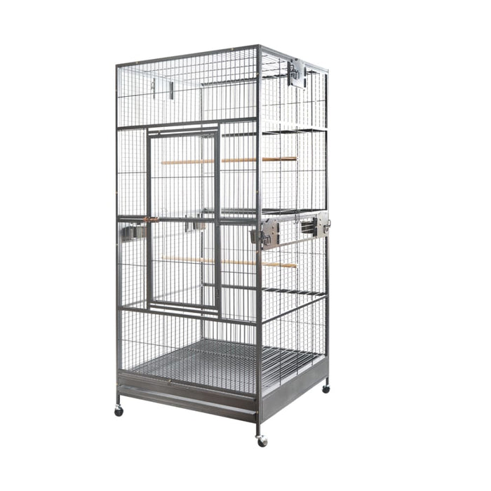 Xxl 203cm Macaw Parrot Aviary Bird Cat Pet Cage On Wheels