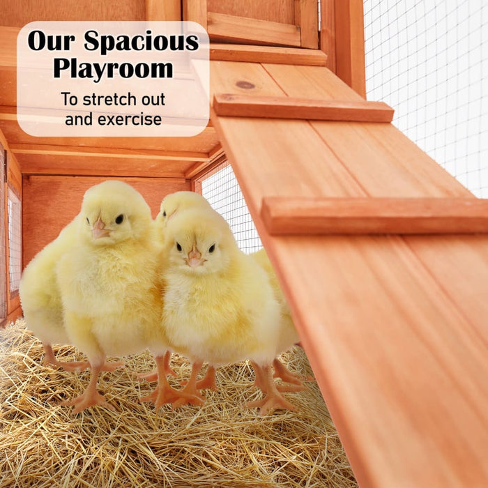 204 x 45 85cm Rabbit Hutch Chicken Coop 2 Storey Large Cage