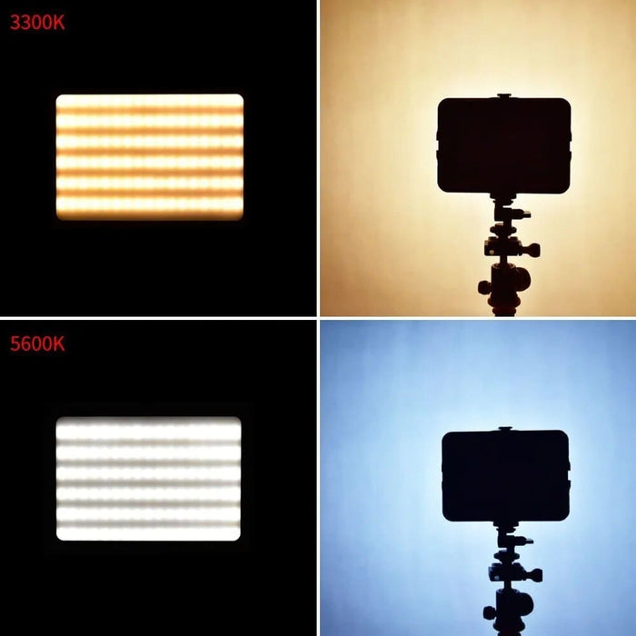 204 Led Camera Video Light 3300-5600k Photography Lighting