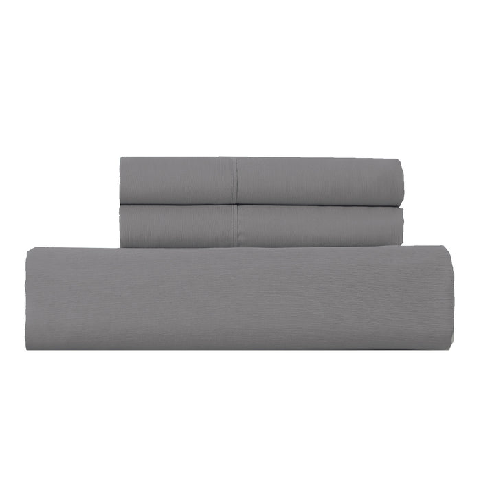 King Size 1000Tc Cotton Blend Quilt Cover Sets - Charcoal