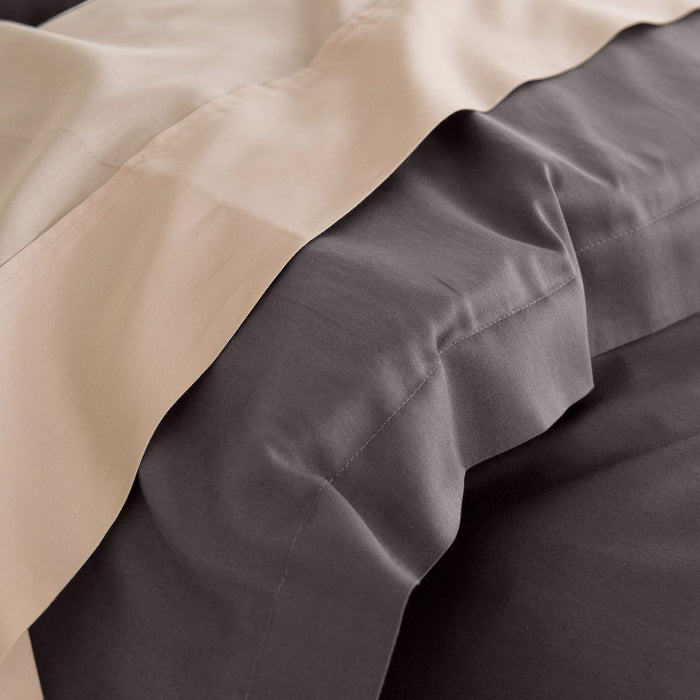 King Size - Balmain 1000Tc Bamboo Cotton Quilt Cover Sets - Pewter