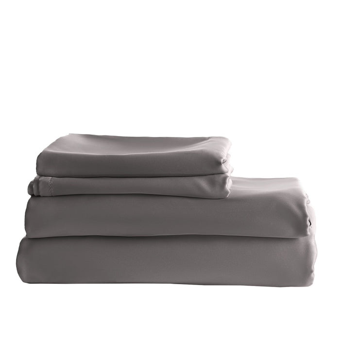 King Size - Balmain 1000Tc Bamboo Cotton Quilt Cover Sets - Pewter