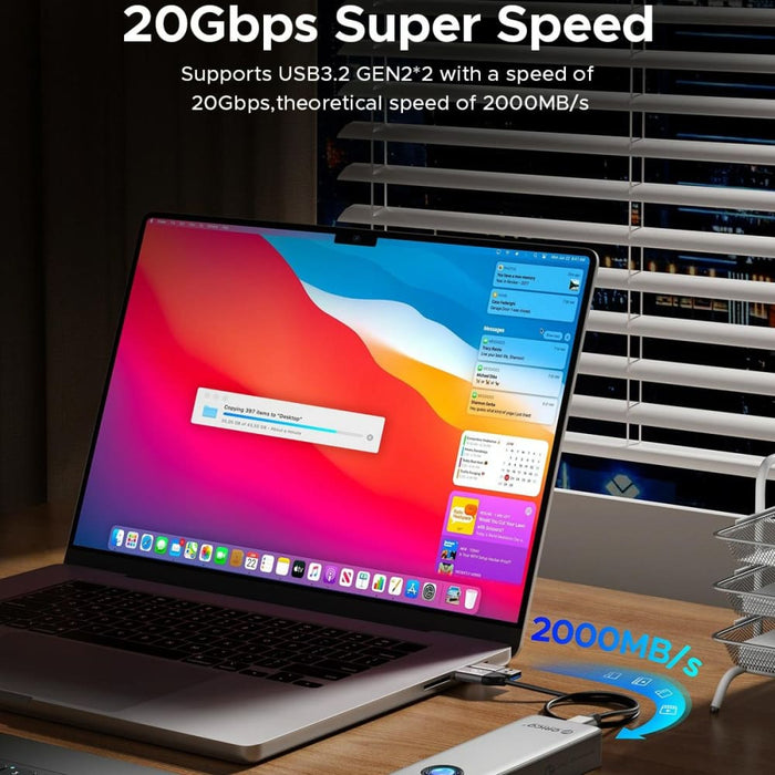 20gbps M.2 Ssd Enclosure With Type c Usb Cable