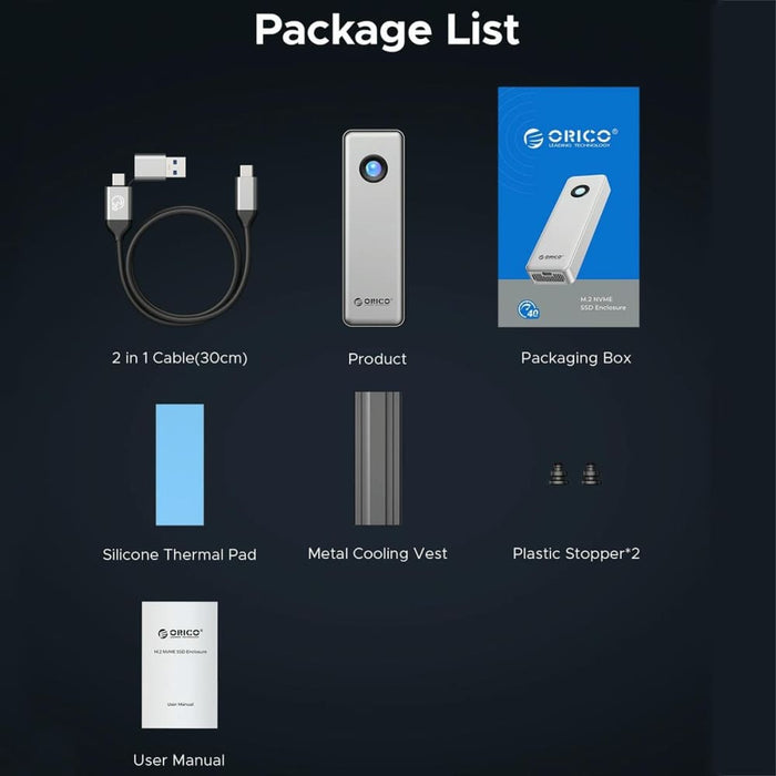 20gbps M.2 Ssd Enclosure With Type c Usb Cable