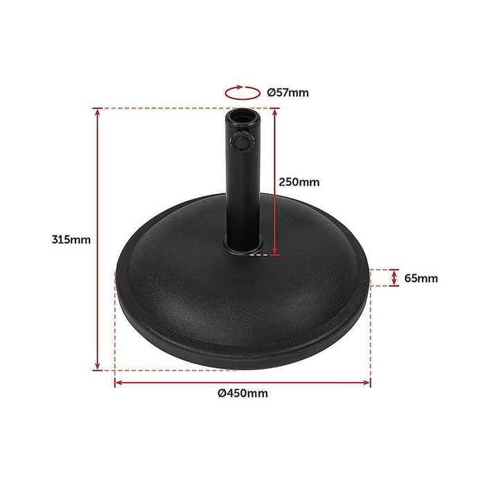 20kg Patio Sun Umbrella Base Durable Parasol Garden Stand