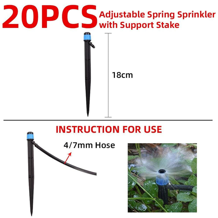 20pc Automatic Watering Adjustable Spring Sprinkler