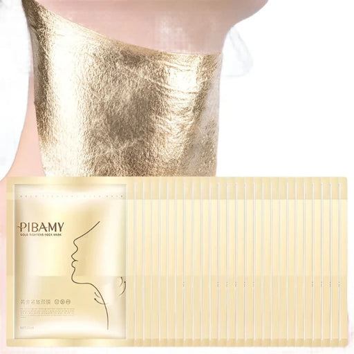 20pcs Gold Firming Moisturizing Brightening Neck Masks