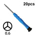 20pcs Mini Screwdriver Anti Slip Mobile Phone Disassembly