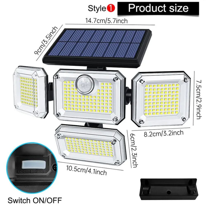 20w Solar Light 122 333led Ip65 Waterproof Outdoor Lamp