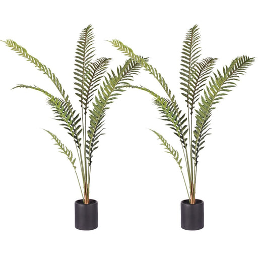 2x 210cm Artificial Green Rogue Hares Foot Fern Tree Fake