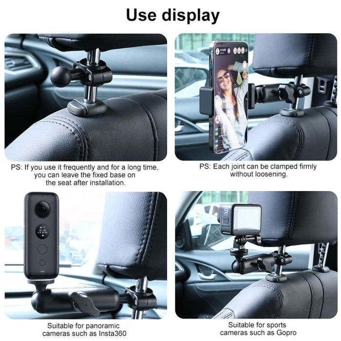 21mm Ballhead Car Front Seat Handlebar Fixed Mount Holder