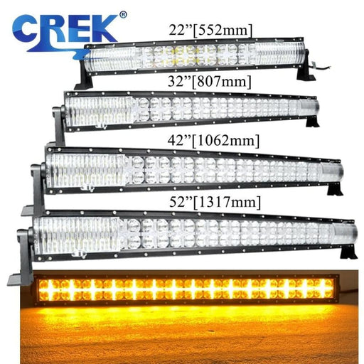 22 32 42 52 Inch Curved Led Work Light Bar Offroad Truck