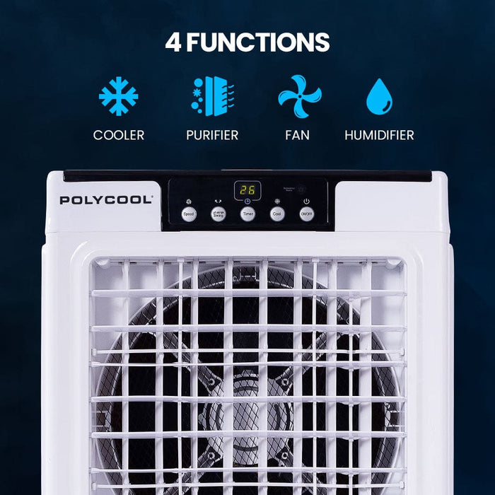 35l 220w Portable Evaporative Air Cooler 24 Hour Timer 4 In