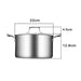2x 22cm Stainless Steel Soup Pot Stock Cooking Stockpot