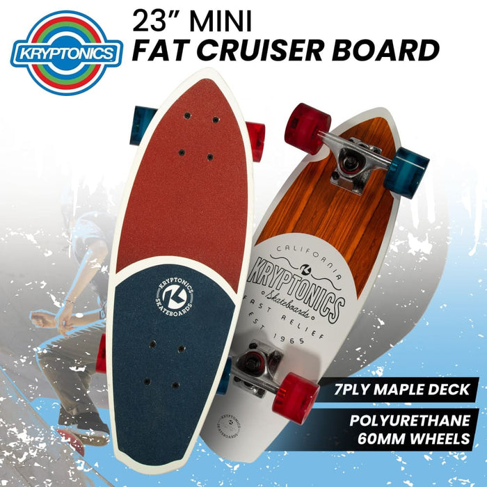 23-inch Mini Fat Cruiser Board - Liberty Blue