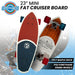 23-inch Mini Fat Cruiser Board - Liberty Blue