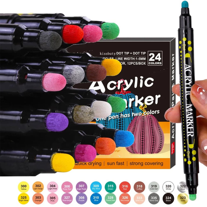 24 Acrylic Paint Markers Diy Christmas Painting