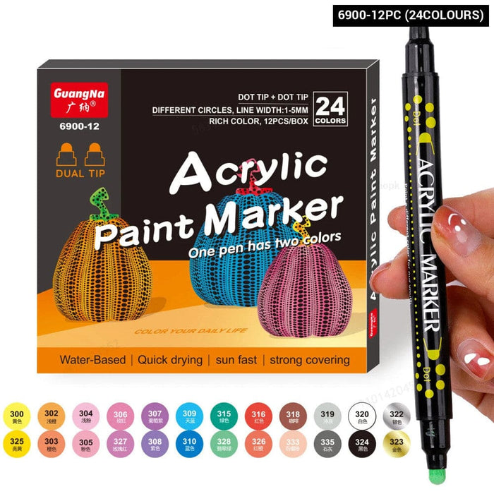 24 Acrylic Paint Markers Diy Christmas Painting