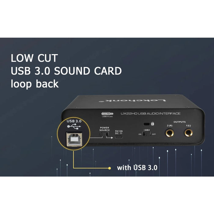24 Bit Audio Interface For Live Recording And Podcasting