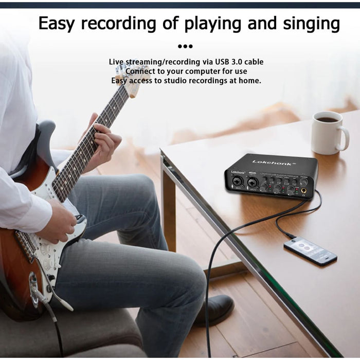 24 Bit Audio Interface For Live Recording And Podcasting