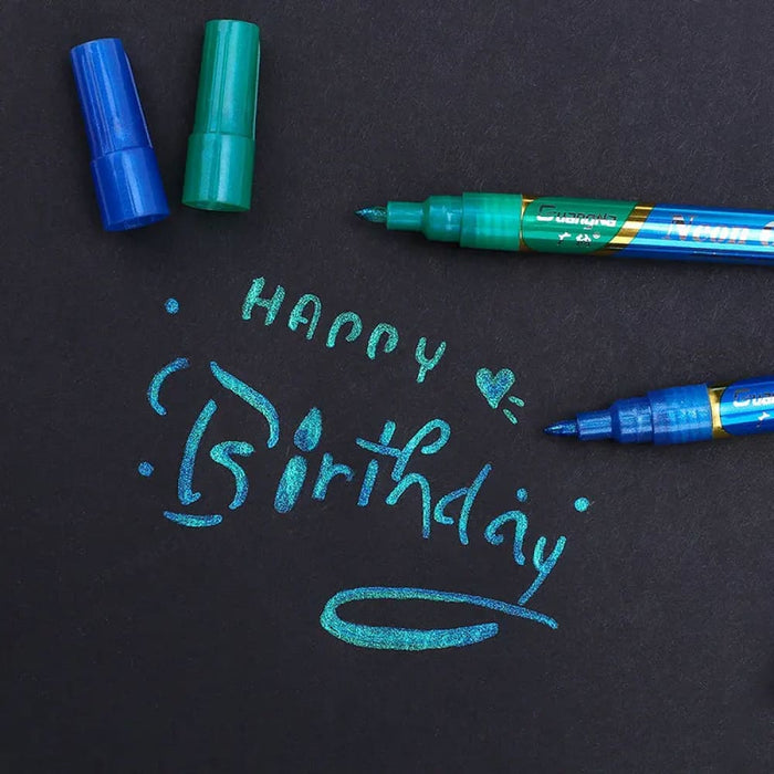 24 Colour Glitter Changing Nail Pen Set Waterproof Art