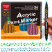 24 Dual Tip Acrylic Paint Pens for Diy Crafts Colours