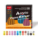 24 Dual Tip Acrylic Paint Pens for Diy Crafts Colours