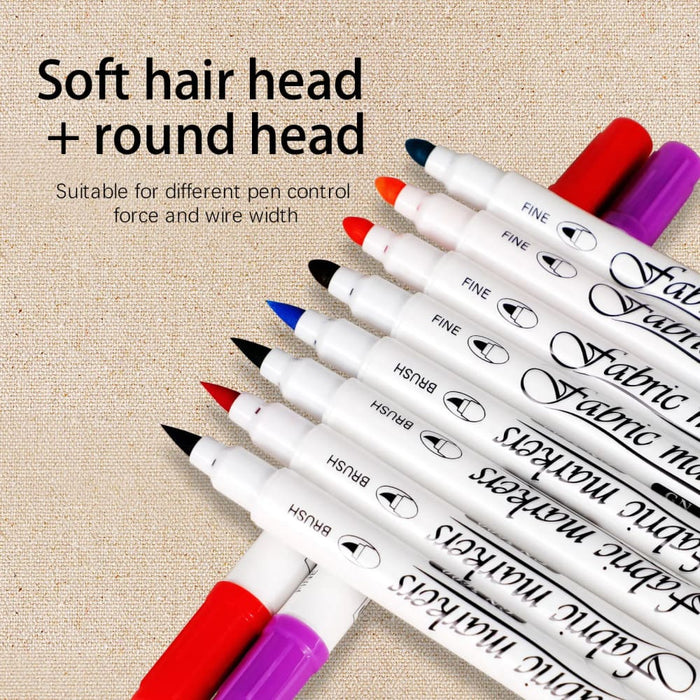24 Dual Tip Fabric Markers for t Shirts Clothes Sneakers