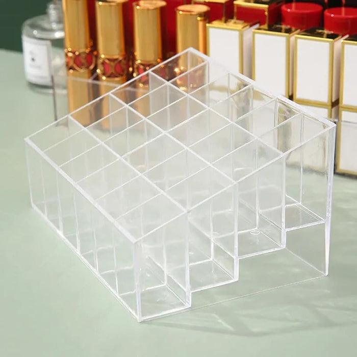 24 Grid Acrylic Cosmetics Lipstick Nail Polish Storage Box