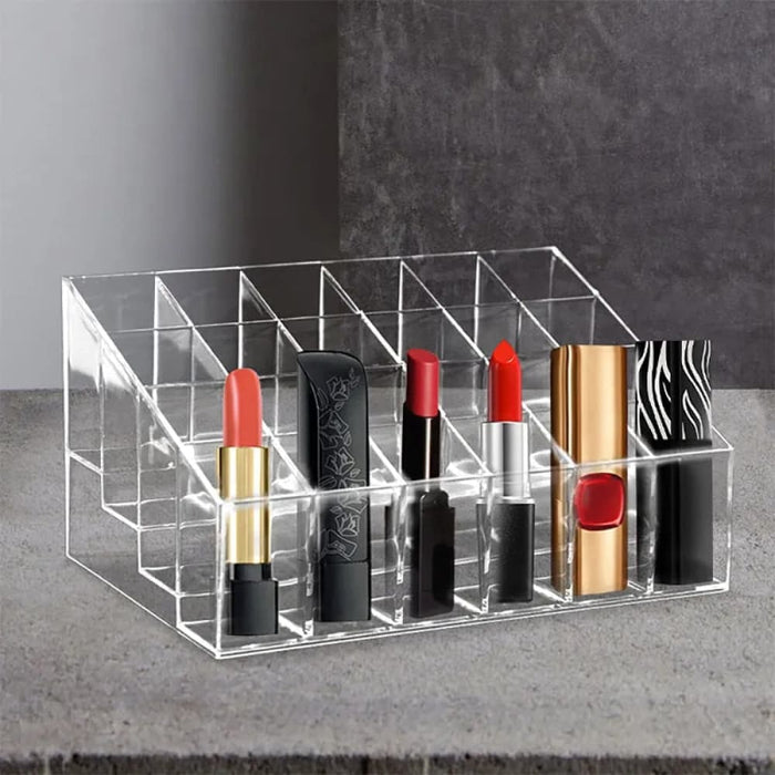 24 Grid Acrylic Cosmetics Lipstick Nail Polish Storage Box