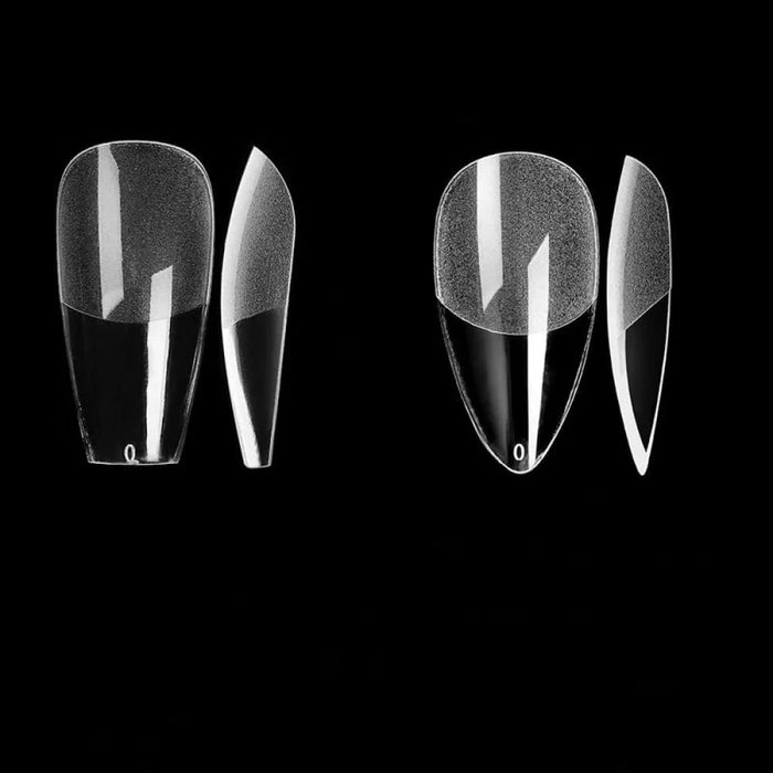 240pcs False Nails Coffin Semi Frosted Full Cover Mid