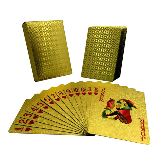 24k Gold Foil Playing Cards Waterproof Pet Pvc Plastic