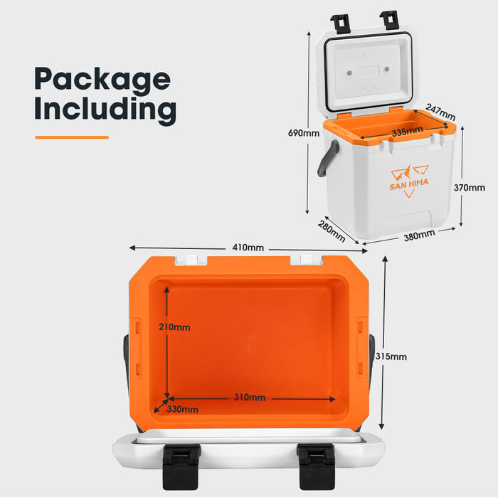 24L Cooler Ice Box Portable For Camping Bbq Picnic Heat Retention