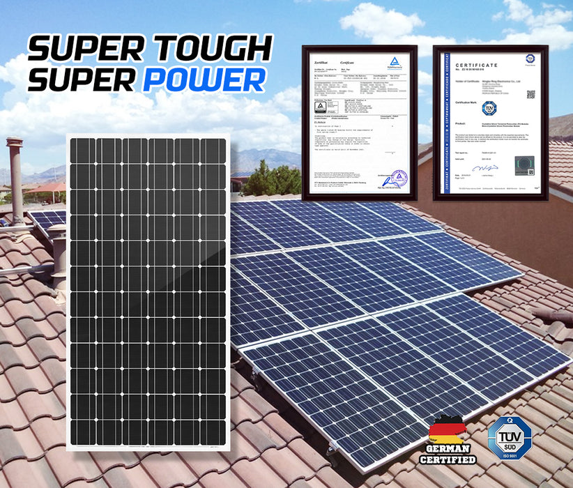 250W Solar Panel Kit Mono 12V Caravan Battery Home Charging