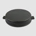 25cm Round Ribbed Cast Iron Frying Pan Skillet Steak Sizzle
